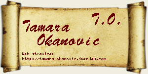 Tamara Okanović vizit kartica